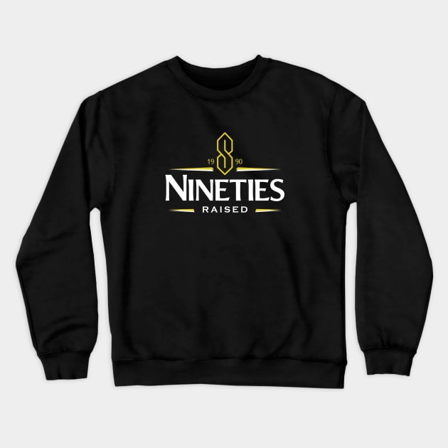 90s raised- beer label parody Crewneck Sweatshirt by ntesign